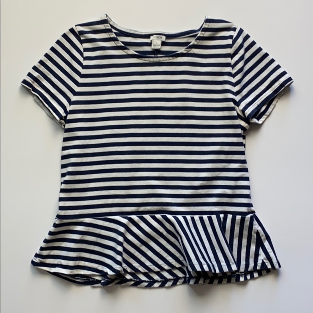J.Crew striped peplum